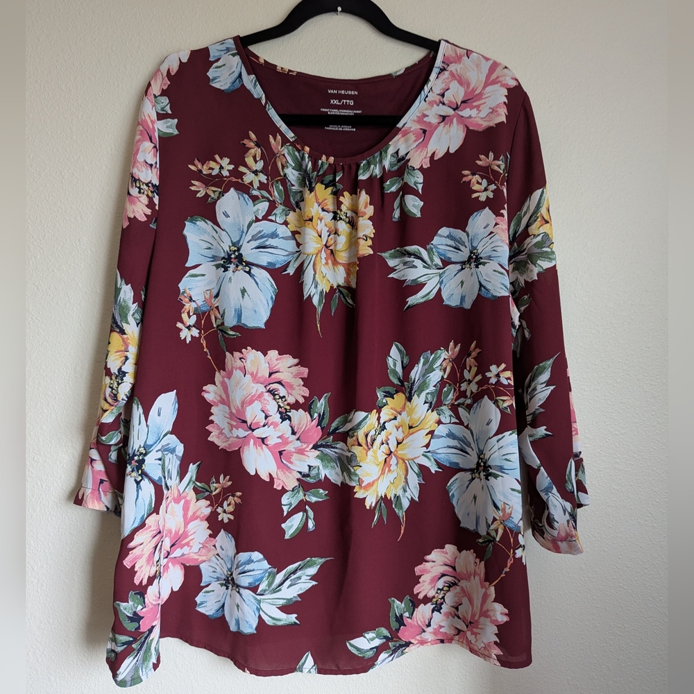 NWOT Van Heusen Floral Tunic Top Size XXL